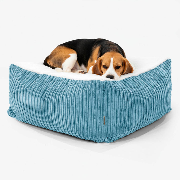 Le Matelas Géant pour Chien, Taille Large - Sherpa & Côtelé Mer Égée 02