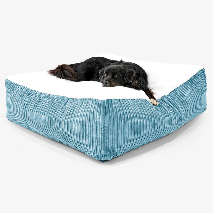 Le Matelas Géant pour Chien, Taille XXL - Sherpa & Côtelé Mer Égée 02