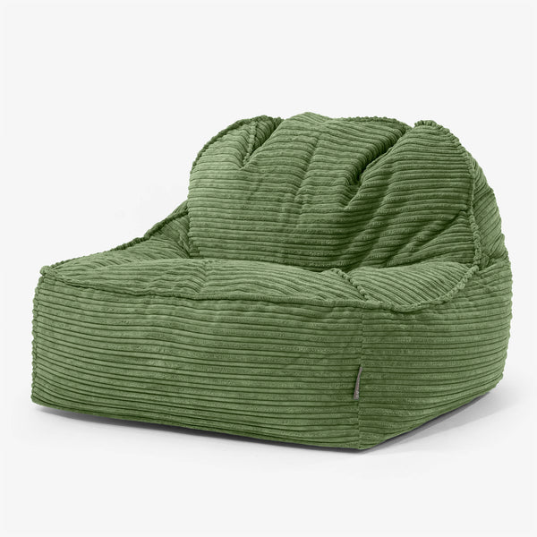 Le Pouf Doudou 2.0 - Côtelé Vert Forêt 01
