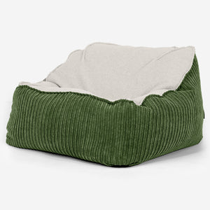 Le Pouf Doudou - Bouclé & Côtelé Vert Forêt