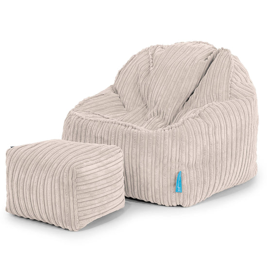 Le Pouf Enfant Doudou 2-6 ans - Côtelé Ivoire 03