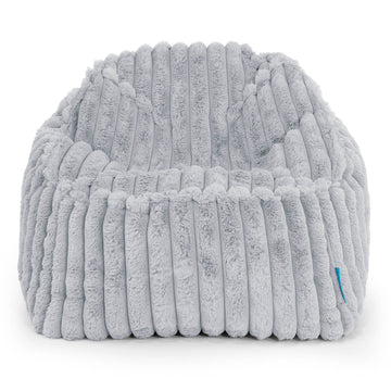 Le Pouf Enfant Doudou 2-10 ans - Velours Côtelé Ultra Pelucheux Bleu Dragé 02