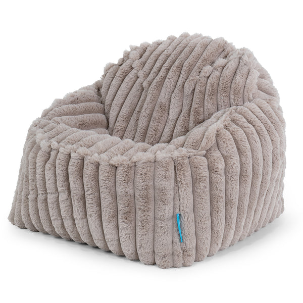 Le Pouf Enfant Doudou 2-6 ans - Velours Côtelé Ultra Pelucheux Vison 01