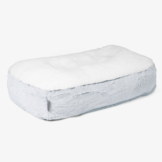 Lit pour Chien, Taille Moyenne - Fausse Fourrure Lapin Bleu Pastel 01