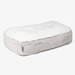 Lit pour Chien, Taille Moyenne - Fausse Fourrure Lapin Gris clair