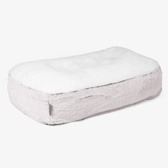 Lit pour Chien, Taille Moyenne - Fausse Fourrure Lapin Rose Pastel 01