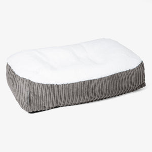 Lit pour Chien, Taille Moyenne - Sherpa & Côtelé Anthracite