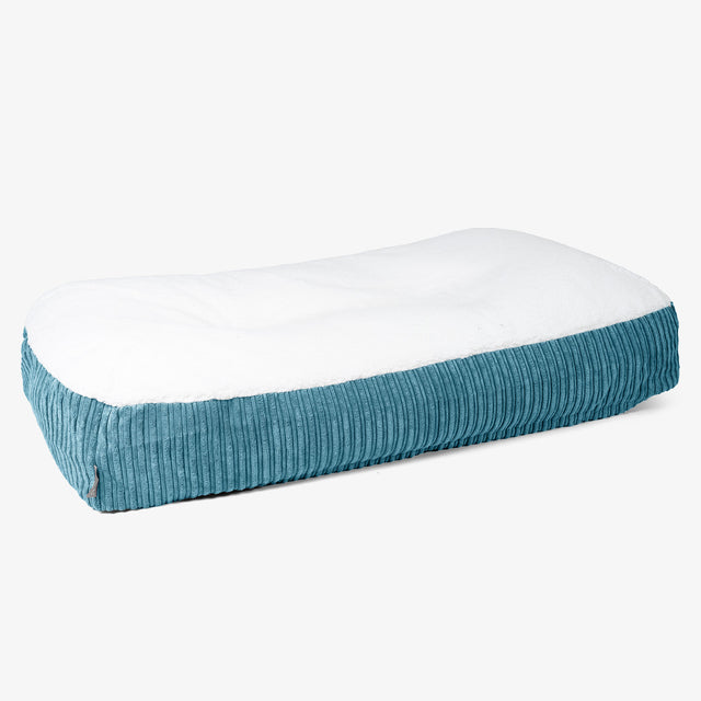 Lit pour Chien, Taille XL - Sherpa & Côtelé Mer Égée 01
