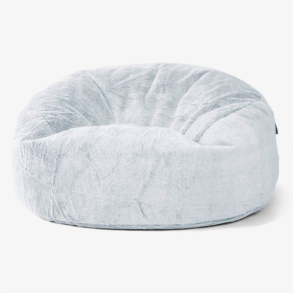 Canapé Pouf Géant Mammouth Housse de Remplacement - Fausse Fourrure Lapin Brun 01