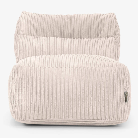 Modulaire Canapé Pouf, Élément Central - Côtelé Ivoire 02