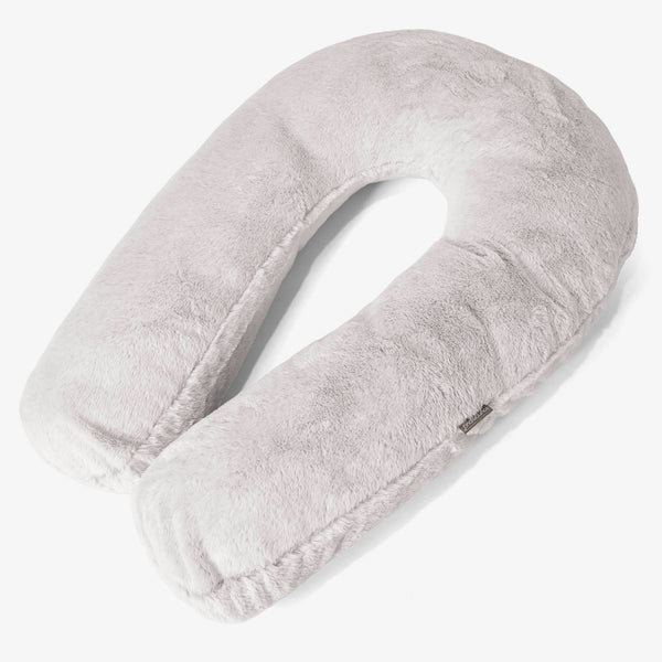 Oreiller Câlin - Fausse Fourrure Lapin Gris clair 01
