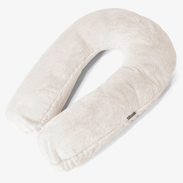 Oreiller Câlin - Fausse Fourrure Lapin Blanc 01