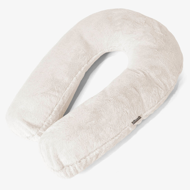 Oreiller Câlin - Fausse Fourrure Lapin Blanc 01