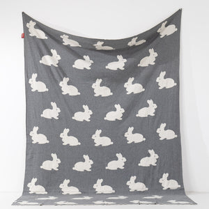 Couverture / Plaid - Tricoté Lapin