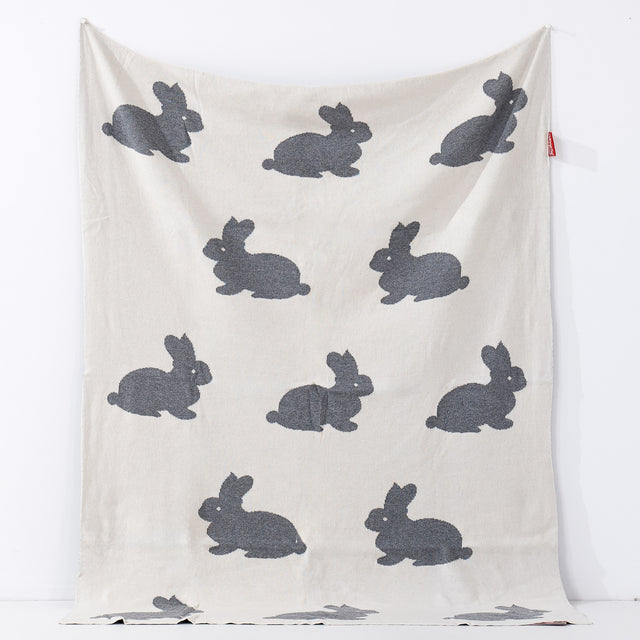 Couverture / Plaid Enfant - Tricoté Lapin 01