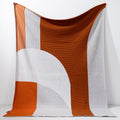 Tricoté Colourblock Abstrait Orange