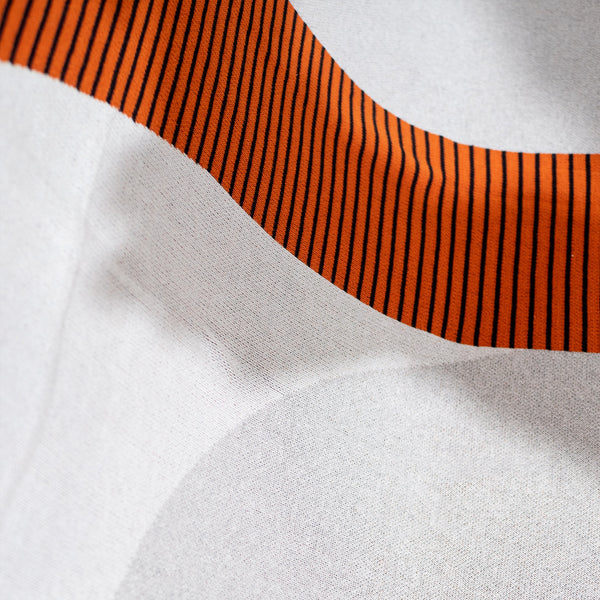 Couverture / Plaid - Tricoté Colourblock Abstrait Orange Fabric Close-up Image