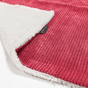 Plaid / Couverture Sherpa - Pompon Rouge pastel