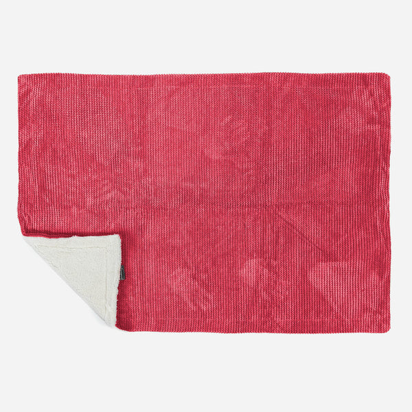 Plaid / Couverture Sherpa - Pompon Rouge pastel 01