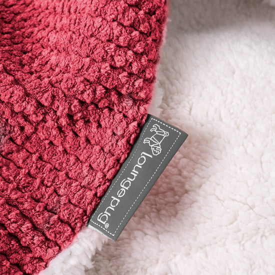 Plaid / Couverture Sherpa - Pompon Rouge pastel 04