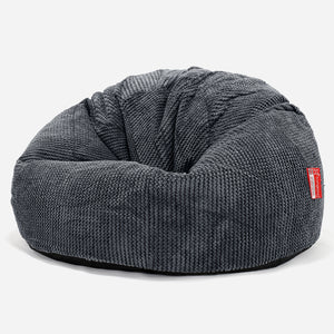 Pouf Poire Classique - Pompon Noir
