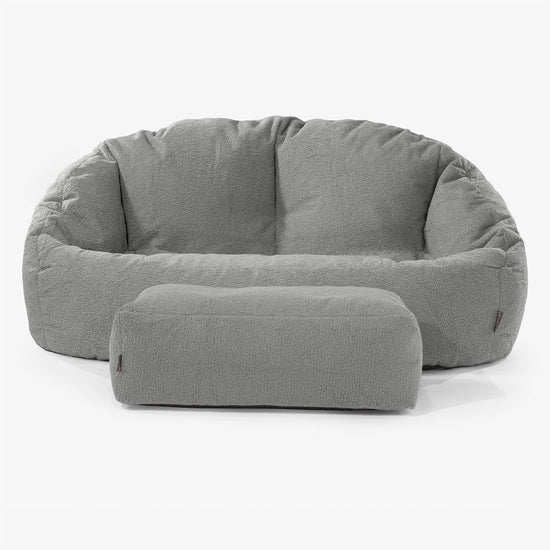 Pouf Canapé Bubble - Bouclé Gris 02