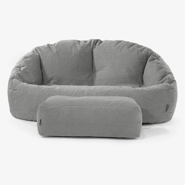 Pouf Canapé Bubble - Bouclé Gris 02