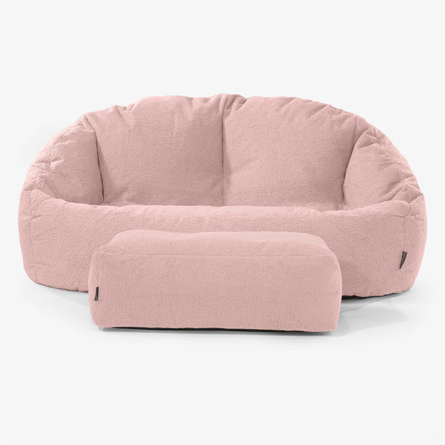 Pouf Canapé Bubble - Bouclé Rose 02