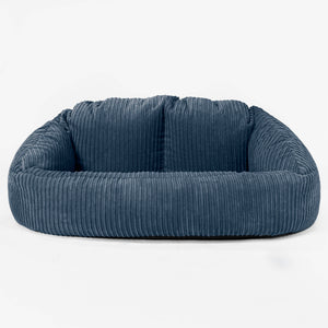 Pouf Canapé Bubble - Côtelé Bleu Marine