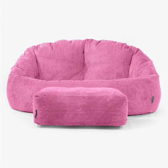 Pouf Canapé Bubble - Pompon Rose 02