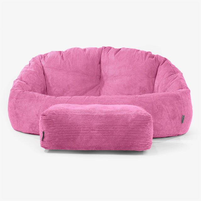 Pouf Canapé Bubble - Pompon Rose 02