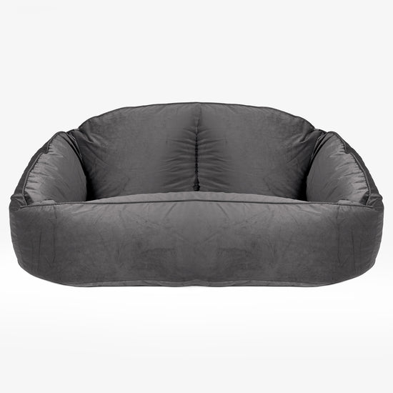 Pouf Canapé Bubble - Velours Anthracite 01