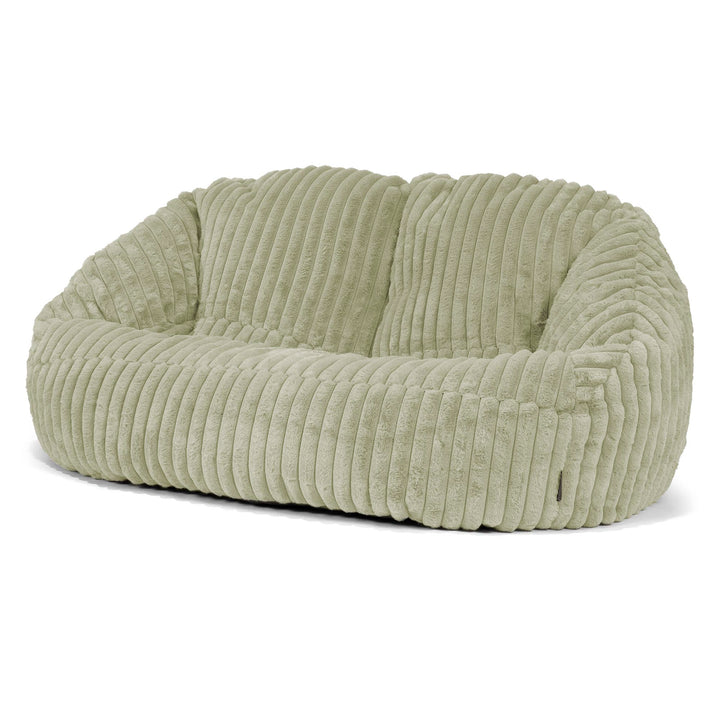 Pouf Canapé Bubble - Velours Côtelé Ultra Pelucheux Vert Sauge 04