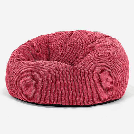 Pouf Canapé Classique - Pompon Rouge pastel 01
