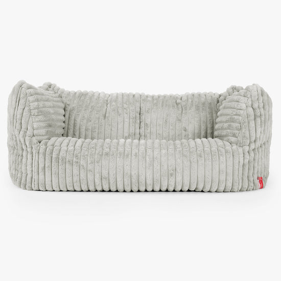 Pouf Canapé Ruben - Velours Côtelé Ultra Pelucheux Vert Sauge 01