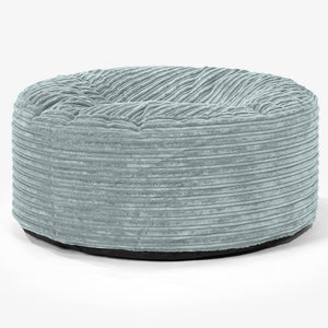 Pouf Design Rond - Côtelé Vert Menthe