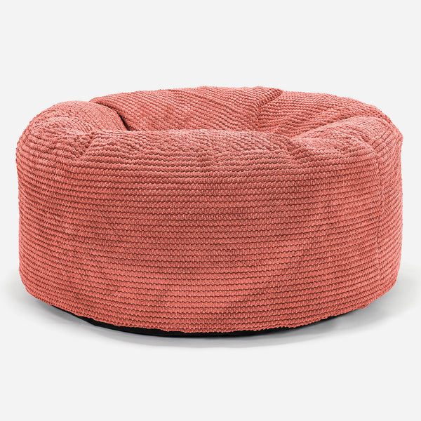 Pouf Design Rond - Pompon Citrouille 01