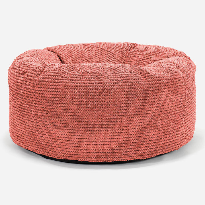 Pouf Design Rond - Pompon Citrouille 01