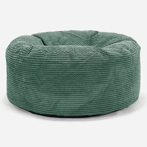 Pouf Design Rond - Pompon Vert Mousse