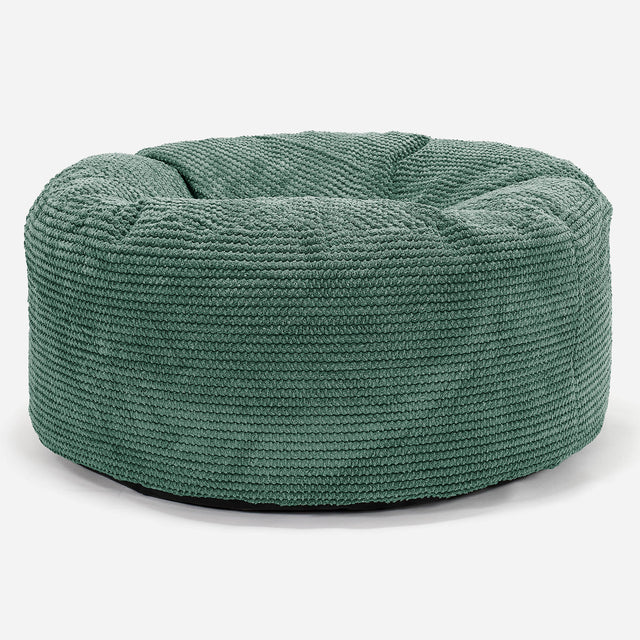 Pouf Design Rond - Pompon Vert Mousse 01