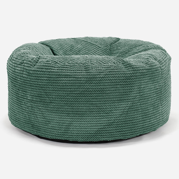 Pouf Design Rond - Pompon Vert Mousse 01