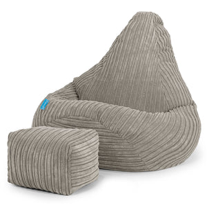 Pouf Fauteuil Gamer pour Enfant 1-5 ans - Côtelé Vison
