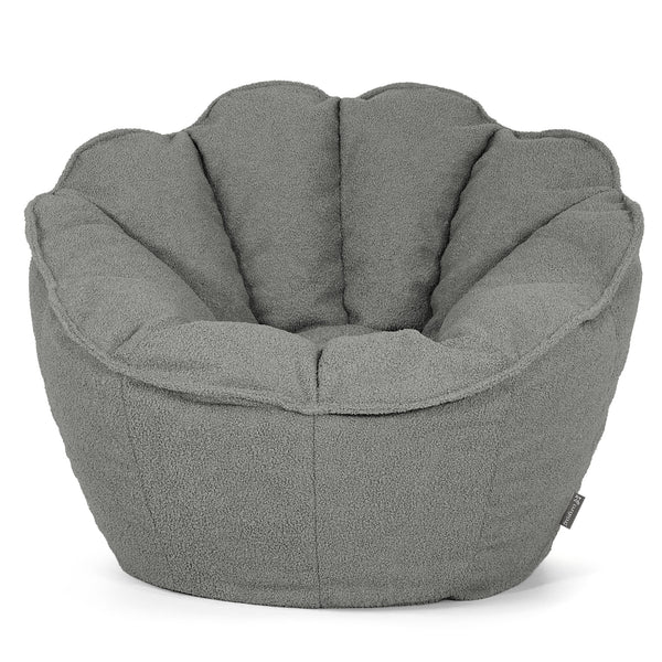 Pouf Fauteuil Natalia Sacco - Bouclé Gris