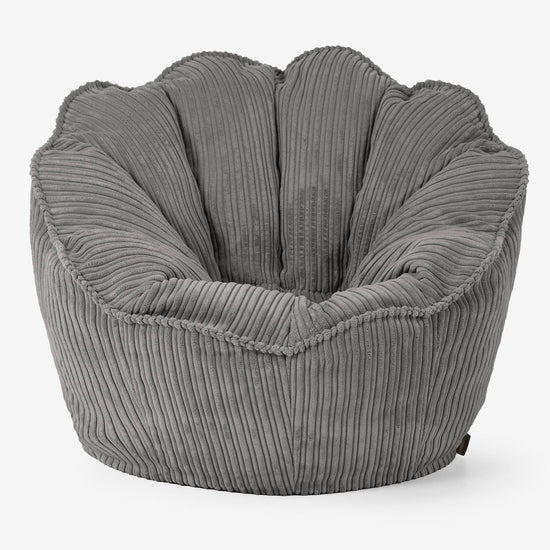 Pouf Fauteuil Natalia Sacco - Côtelé Anthracite 01