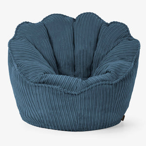 Pouf Fauteuil Natalia Sacco - Côtelé Bleu Marine