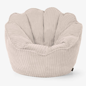 Pouf Fauteuil Natalia Sacco - Côtelé Ivoire