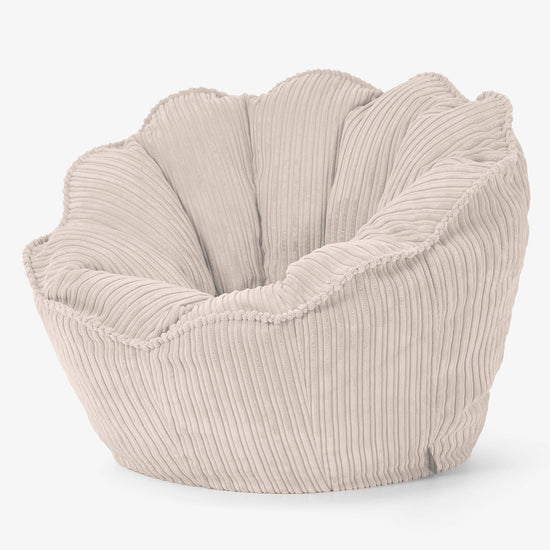Pouf Fauteuil Natalia Sacco - Côtelé Ivoire 02