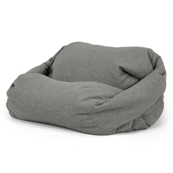 Pouf Fauteuil Sabine - Bouclé Gris