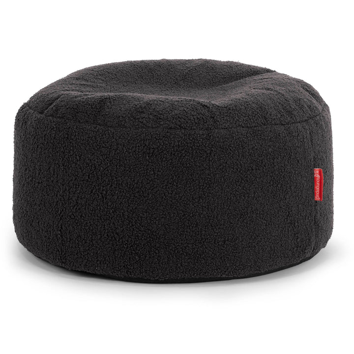 Pouf Ottoman avec Plateau - Bouclé Anthracite 02