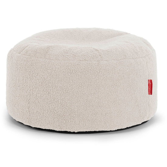 Pouf Ottoman avec Plateau - Bouclé Ivoire 02